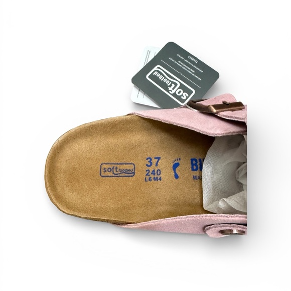 New! Boston Clogs Birkenstock in Pink Suede 37 - Picture 2 of 4